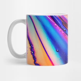 Liquid Colors Flowing Infinitely - Heavy Texture Swirling Thick Wet Paint - Abstract Inspirational Rainbow Drips Mug